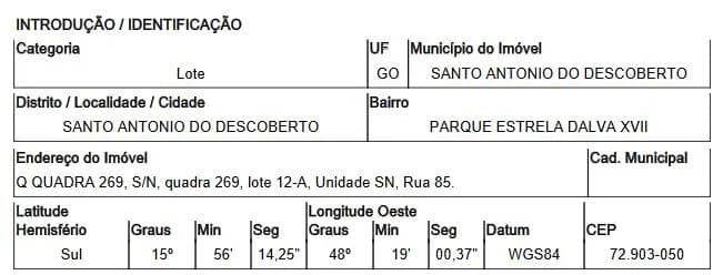 Foto do(a) Terreno à venda em SANTO ANTONIO DO DESCOBERTO - GO