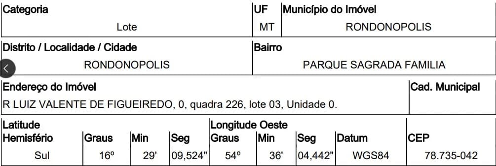 Terreno - Rondonopolis - Desocupado — foto 2