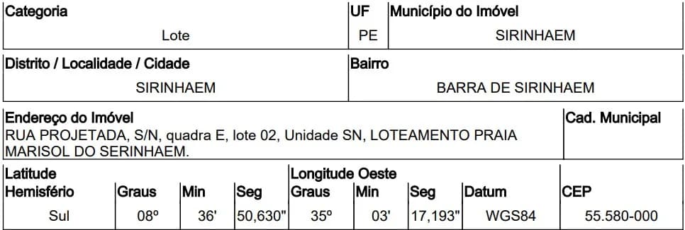 Terreno - Sirinhaem - Ocupado — foto 2