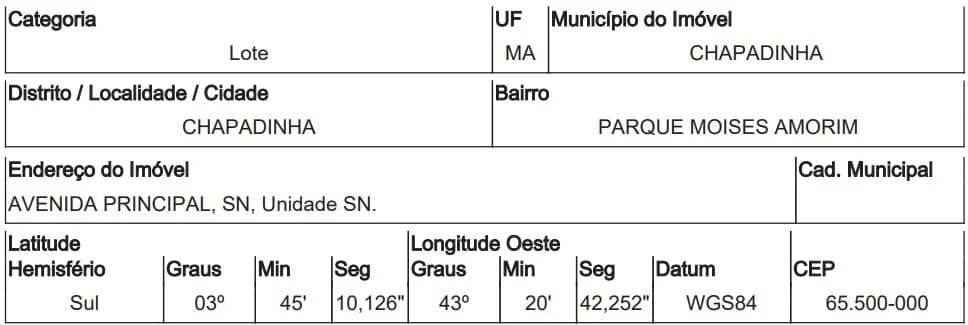 Terreno - Chapadinha - Desocupado — foto 2