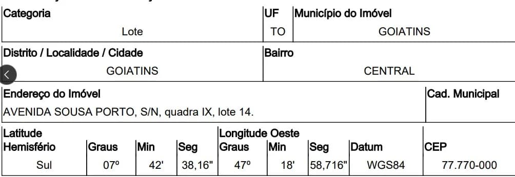 Terreno - Goiatins - Desocupado — foto 2