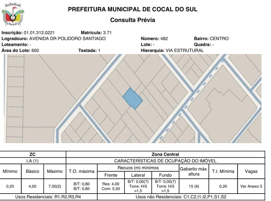 Terreno - Urussanga - Ocupado